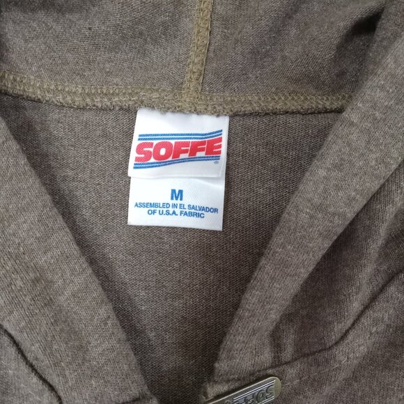 Soffe Brown Youth Classic Hoodied Pull Over Sweatshirt LIght Weight Size Med New - Picture 6 of 9